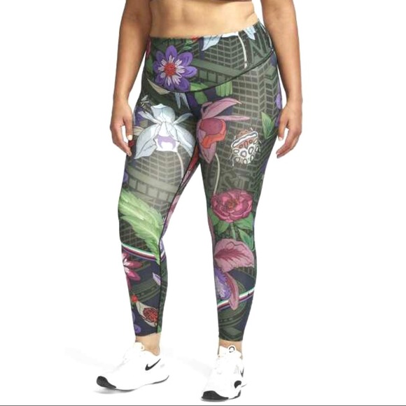 NEW Nike One Icon Clash floral-print Women’s leggings size 1X - Picture 9 of 9